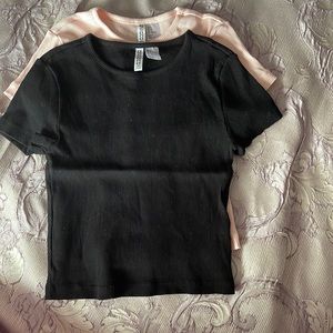 H&M Basic T-Shirts (One Pink And One Black)